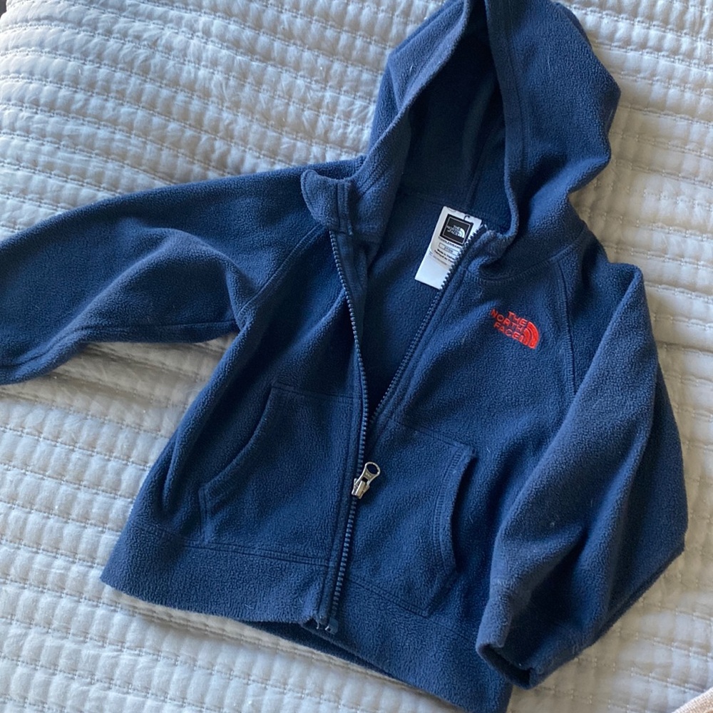 2t, The North face, navy blue zip up fleece